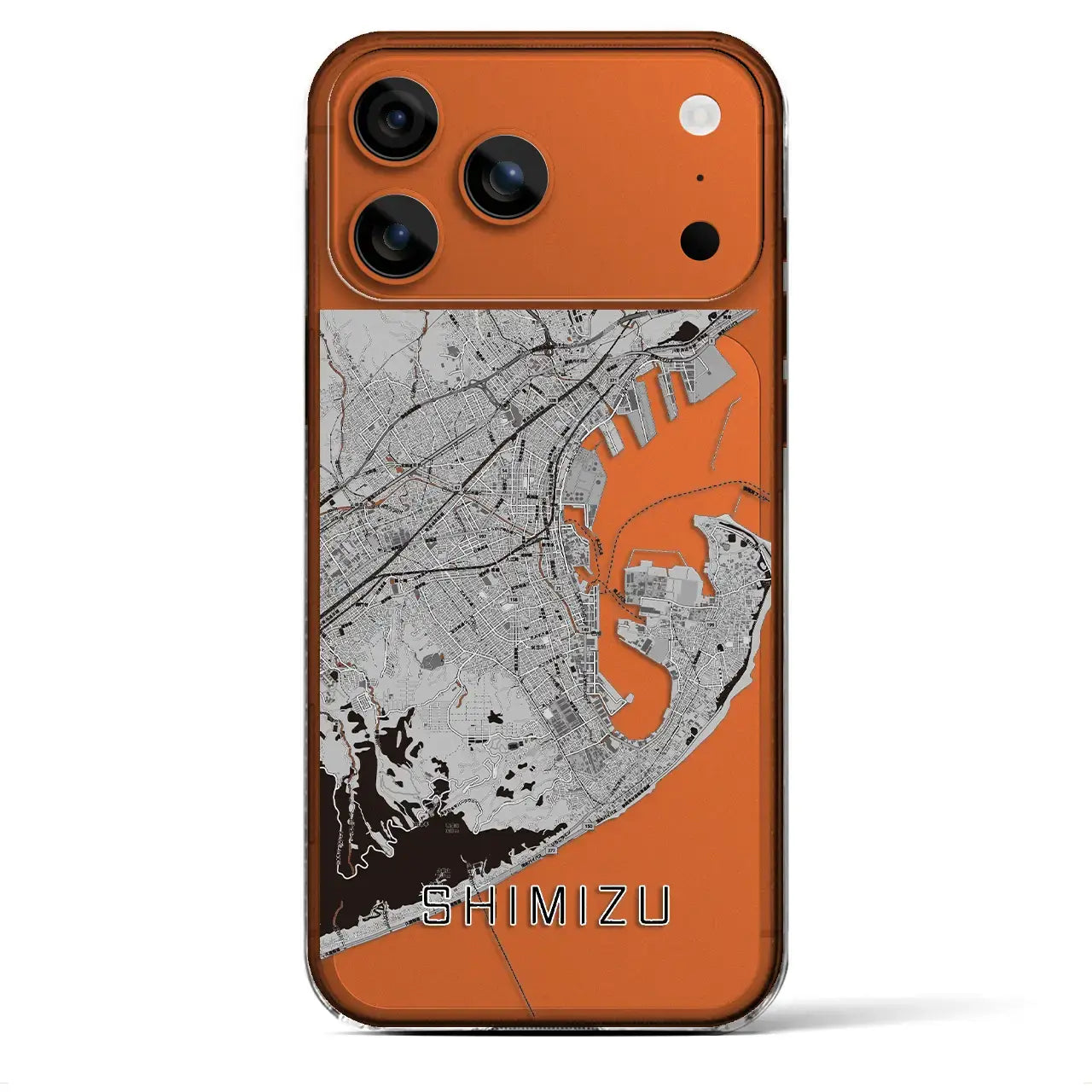 【清水(静岡県)】地図柄iPhoneケース(クリアタイプ)