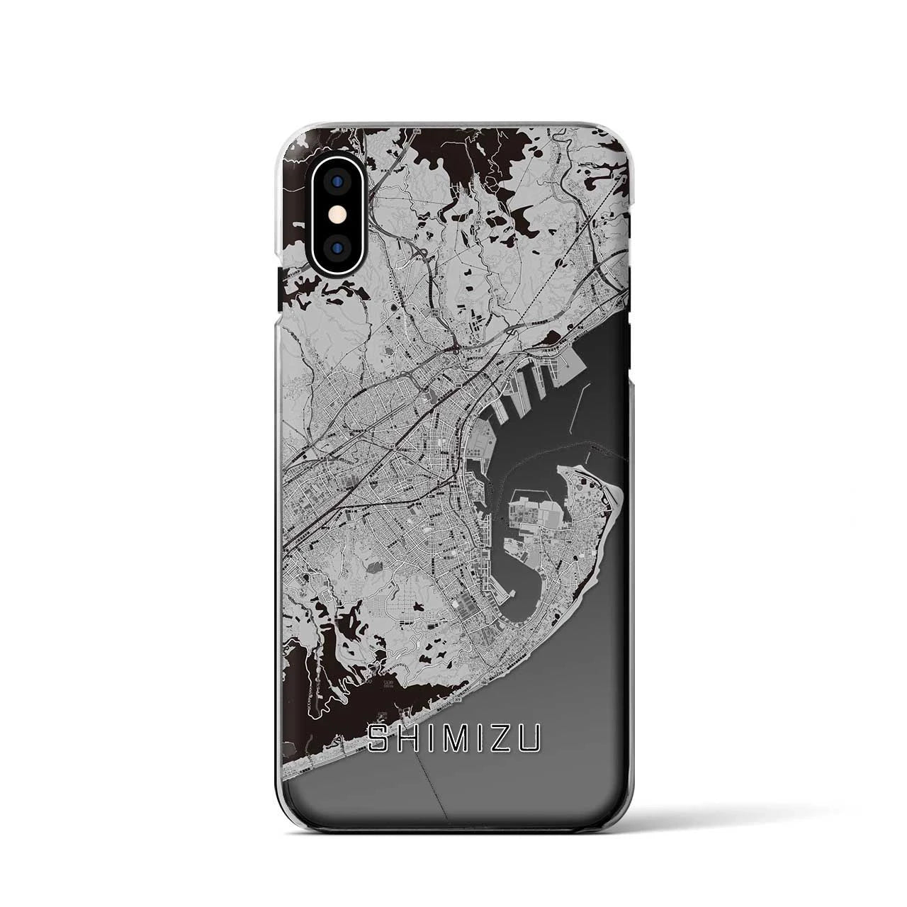 【清水(静岡県)】地図柄iPhoneケース(クリアタイプ)