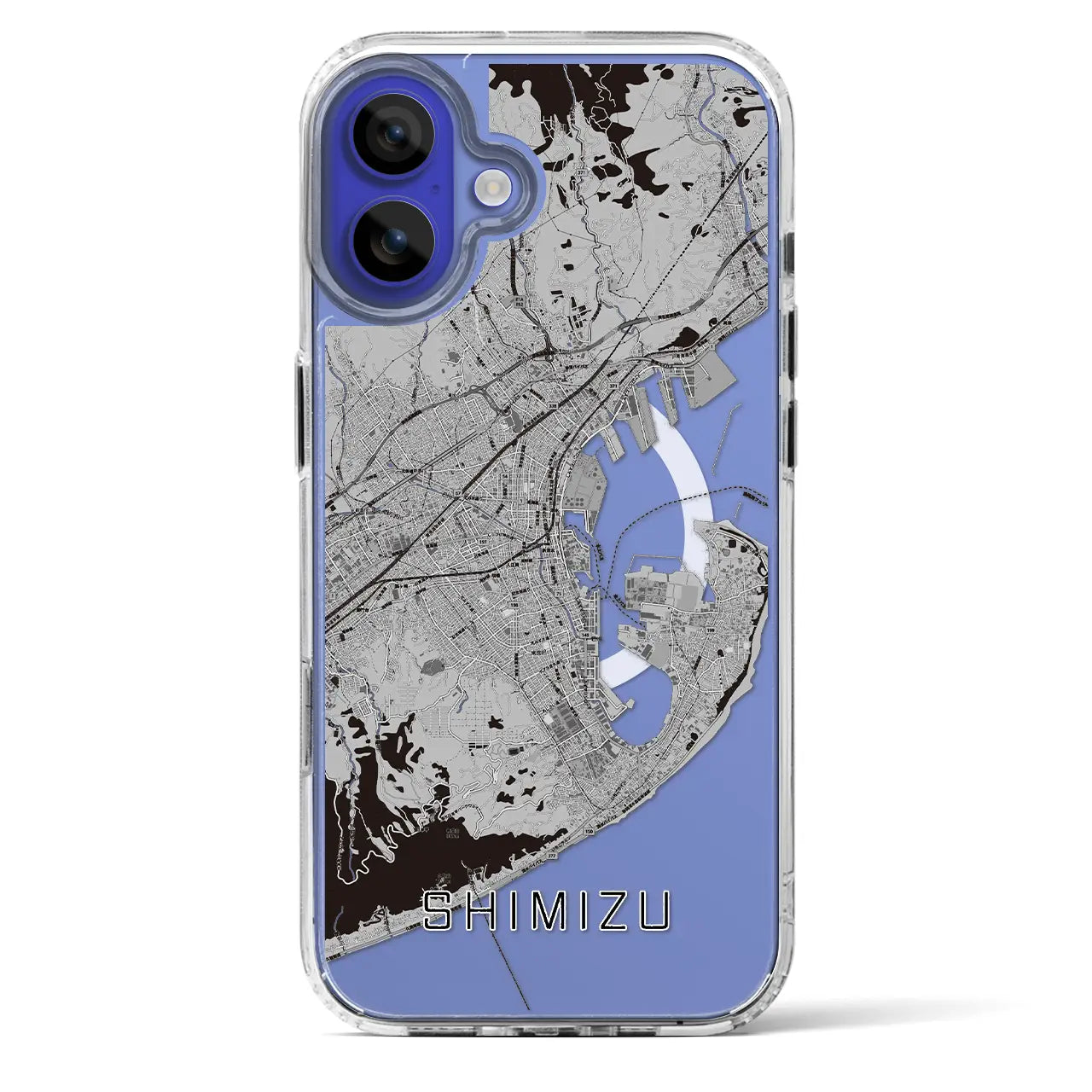 【清水(静岡県)】地図柄iPhoneケース(MagSafeタイプ)
