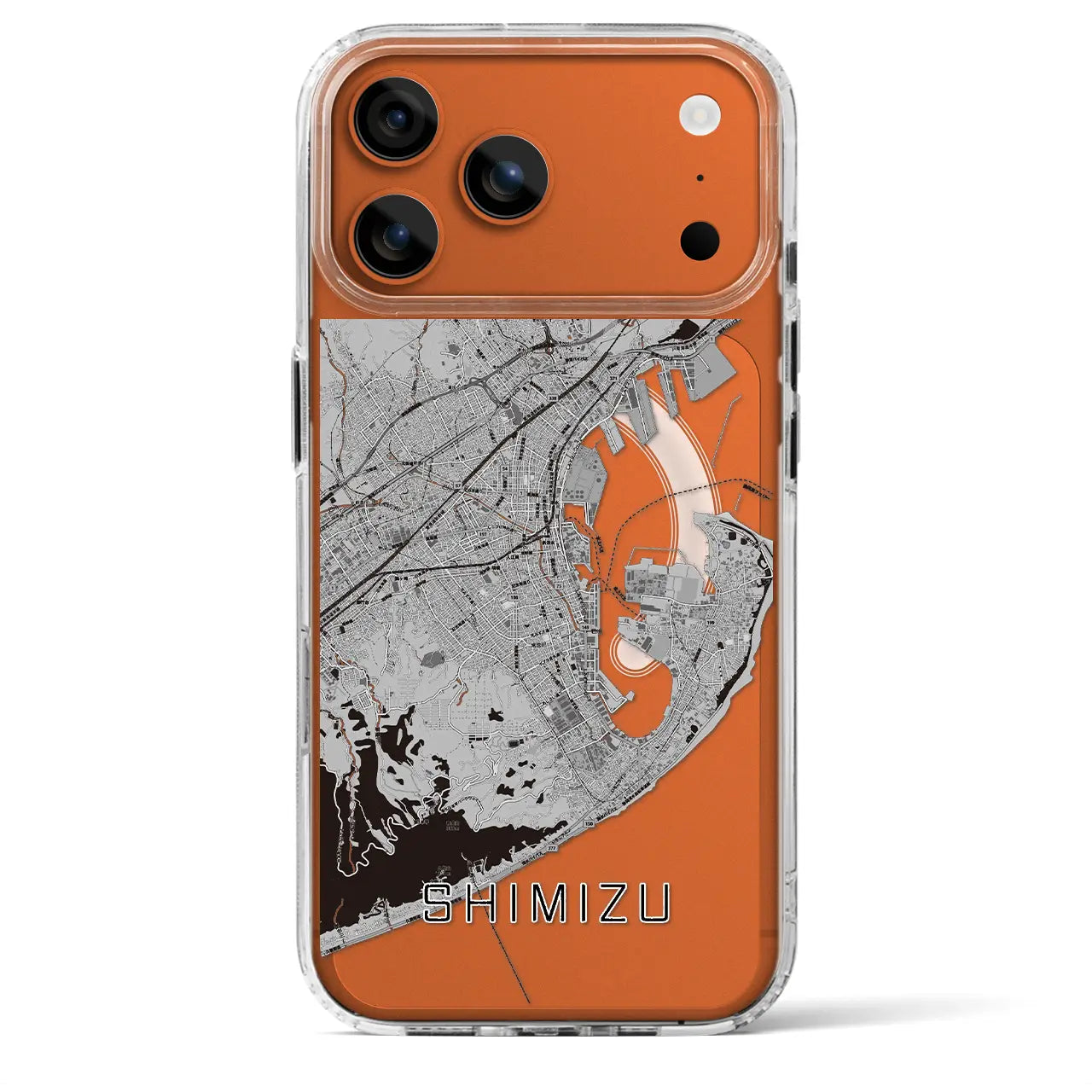 【清水(静岡県)】地図柄iPhoneケース(MagSafeタイプ)