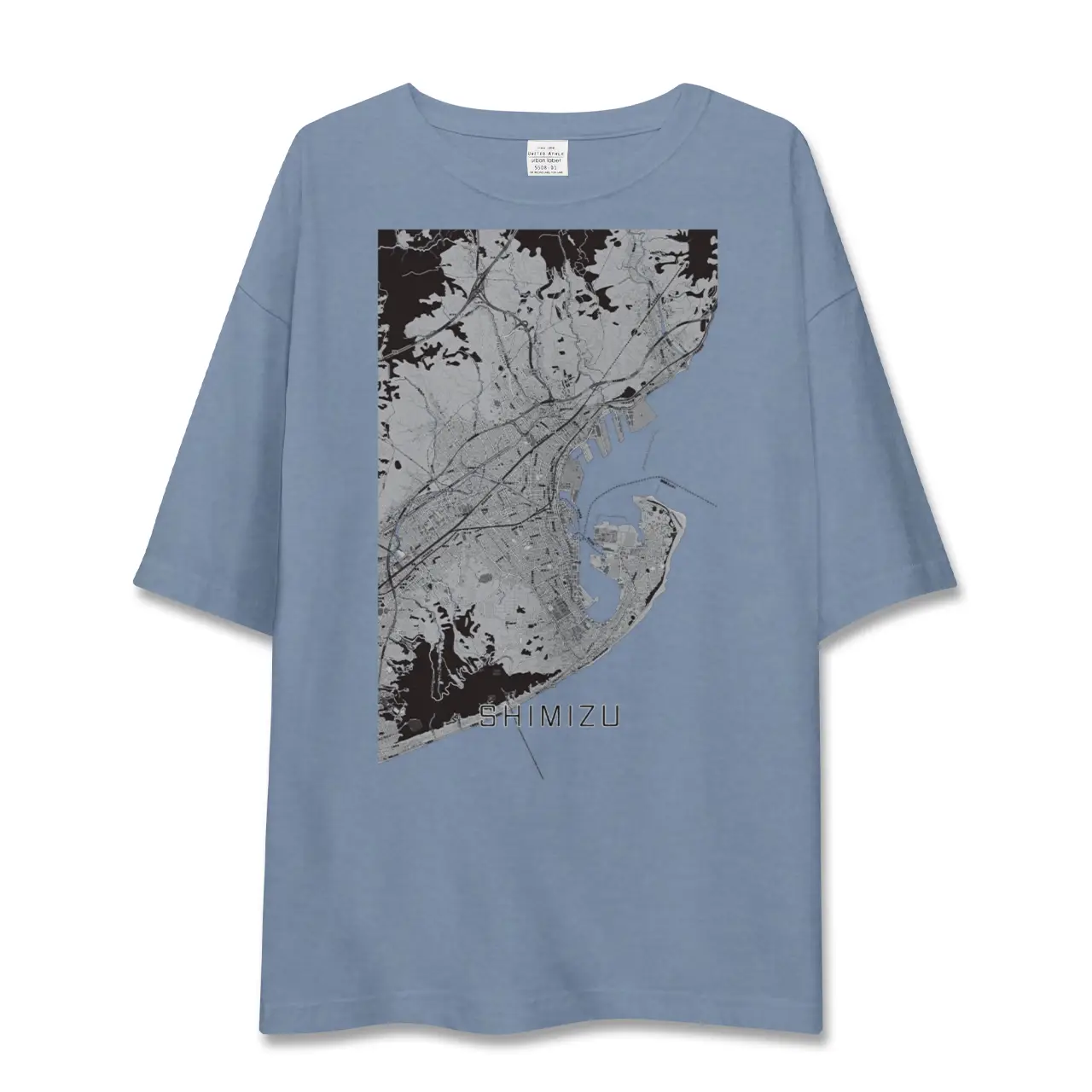 【清水(静岡県)】地図柄ビッグシルエットTシャツ