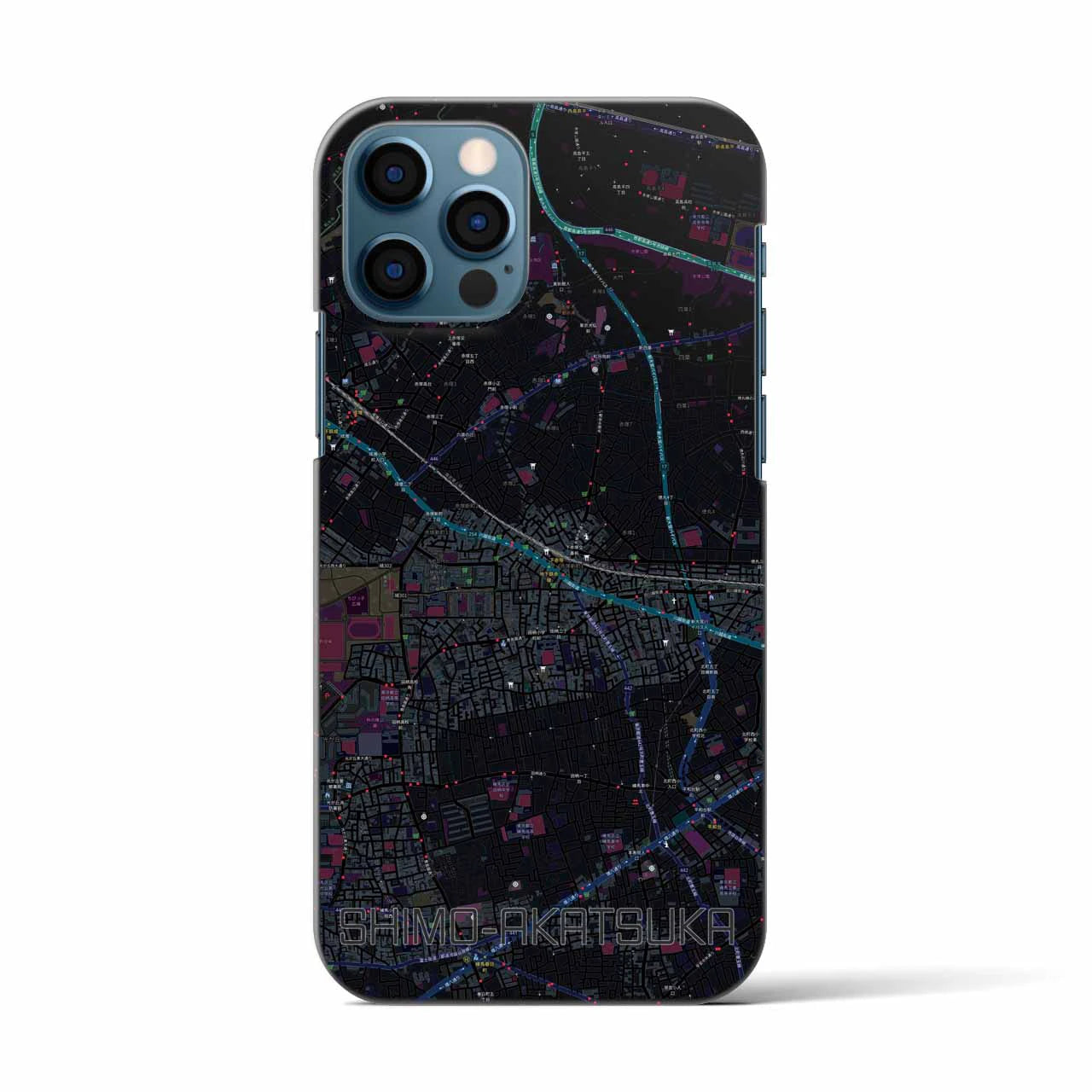 【下赤塚(東京都)】地図柄iPhoneケース(バックカバータイプ)