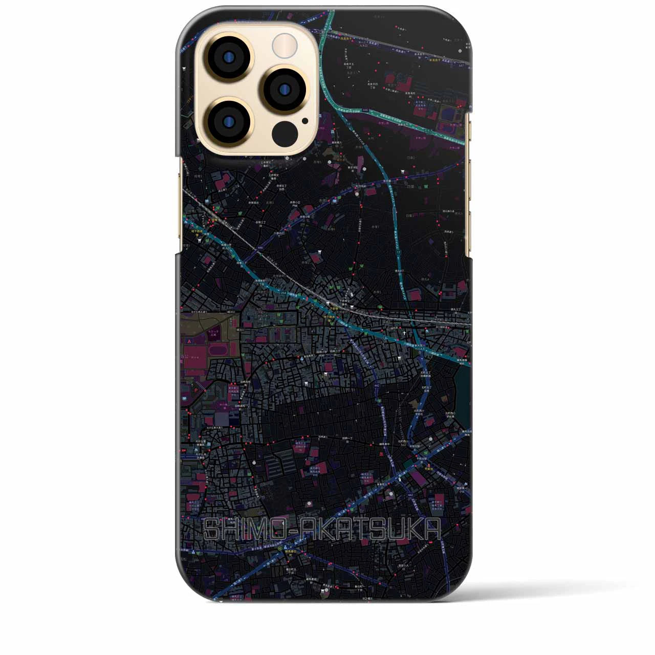 【下赤塚(東京都)】地図柄iPhoneケース(バックカバータイプ)