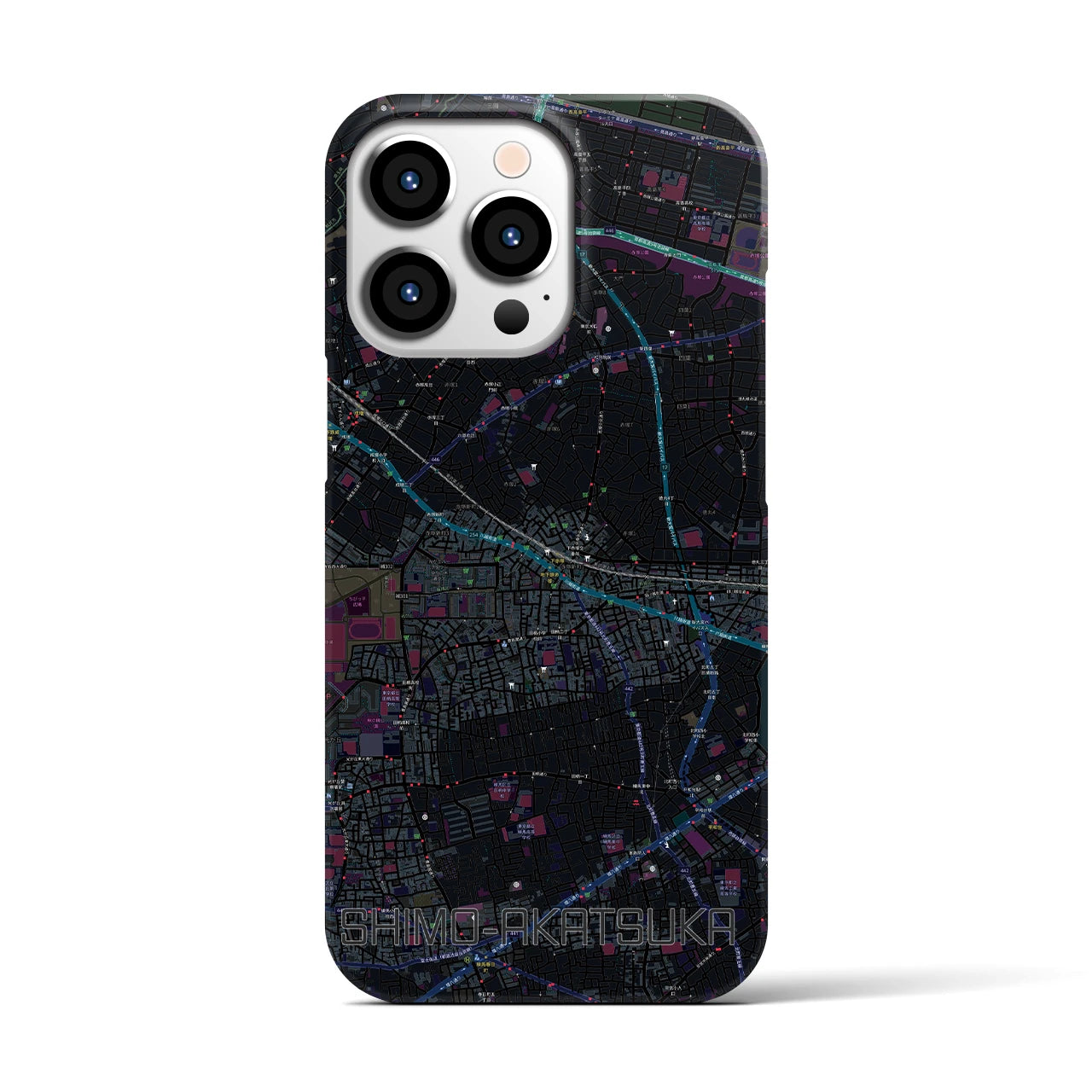 【下赤塚(東京都)】地図柄iPhoneケース(バックカバータイプ)
