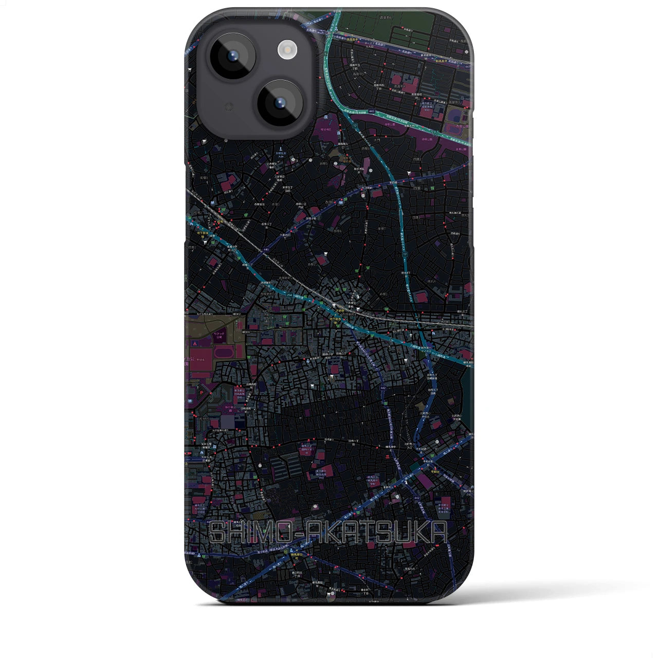 【下赤塚(東京都)】地図柄iPhoneケース(バックカバータイプ)