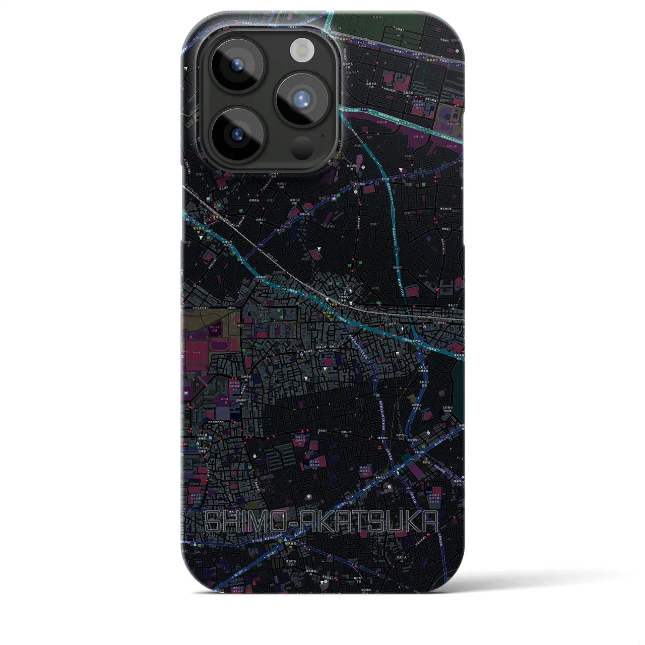 【下赤塚(東京都)】地図柄iPhoneケース(バックカバータイプ)