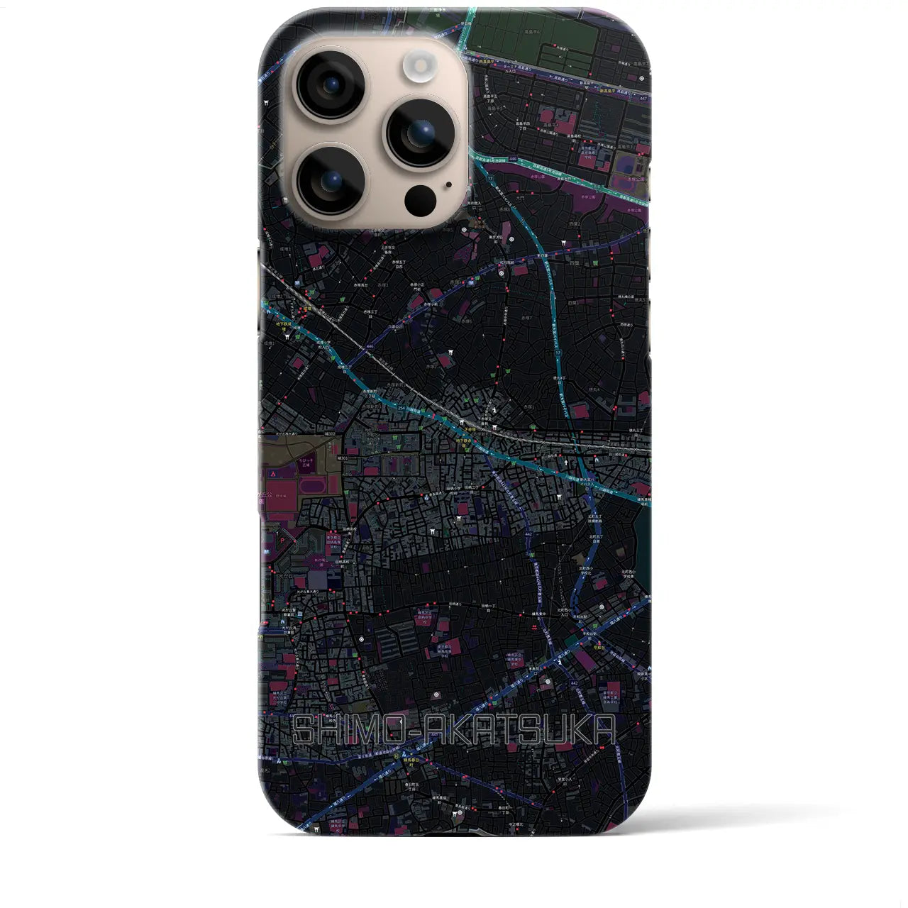 【下赤塚(東京都)】地図柄iPhoneケース(バックカバータイプ)