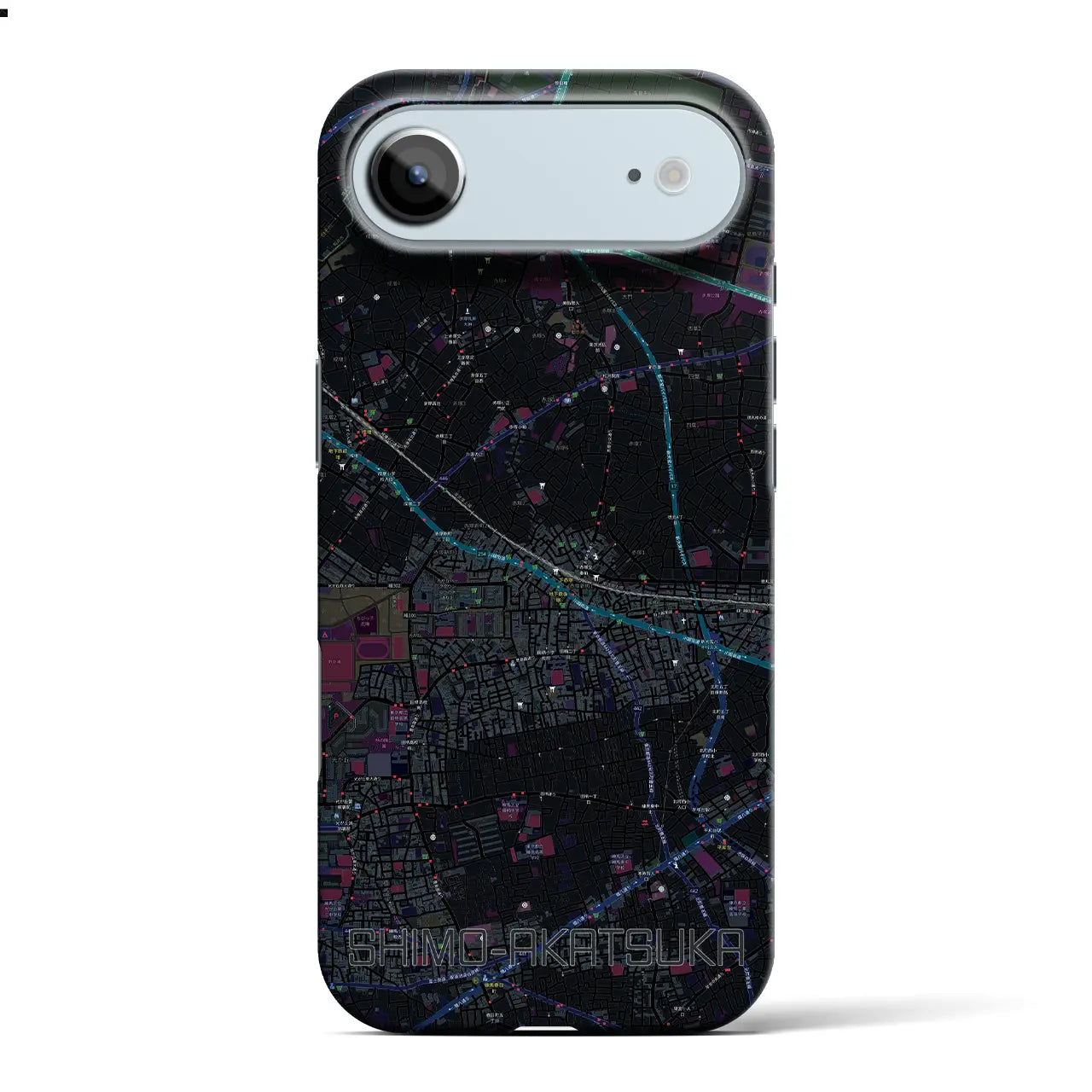 【下赤塚(東京都)】地図柄iPhoneケース(バックカバータイプ)