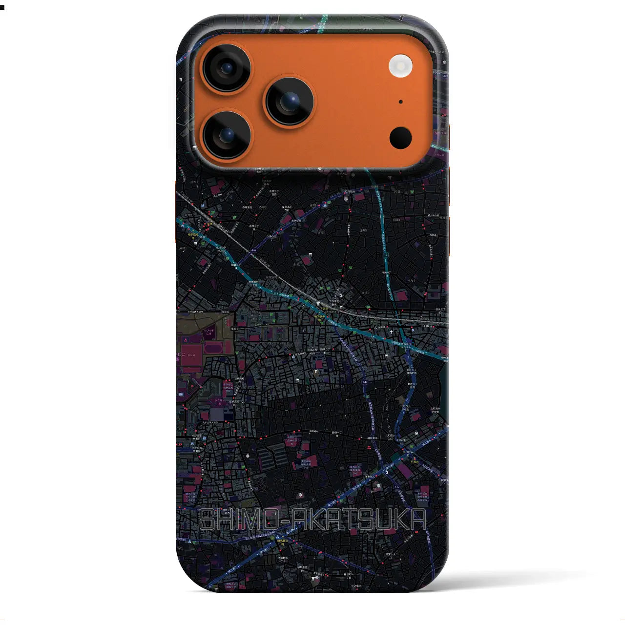 【下赤塚(東京都)】地図柄iPhoneケース(バックカバータイプ)