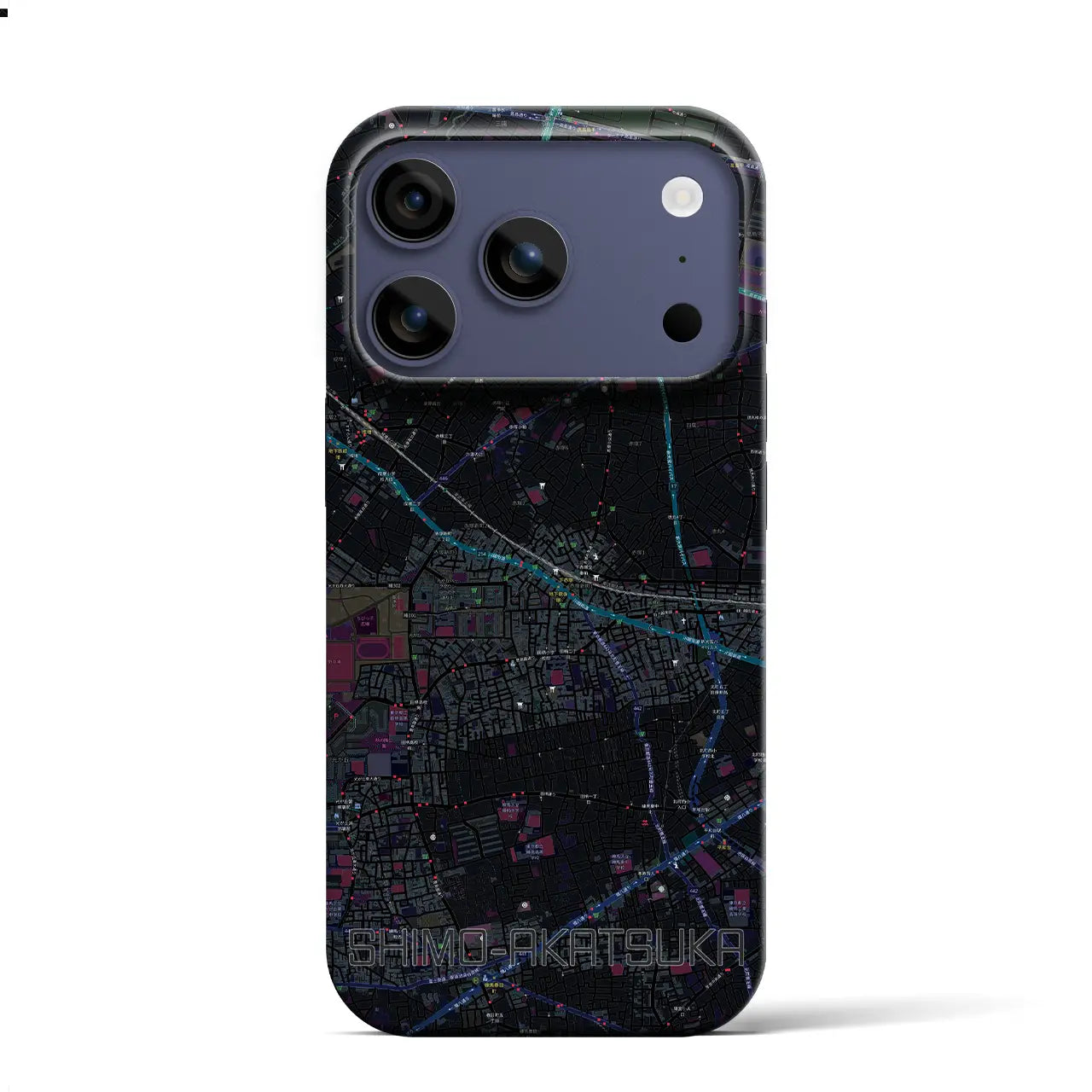 【下赤塚(東京都)】地図柄iPhoneケース(バックカバータイプ)