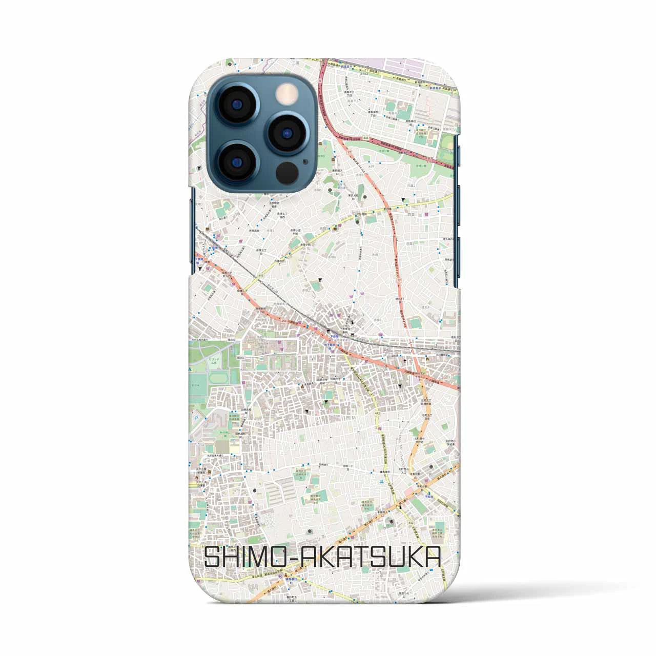 【下赤塚(東京都)】地図柄iPhoneケース(バックカバータイプ)