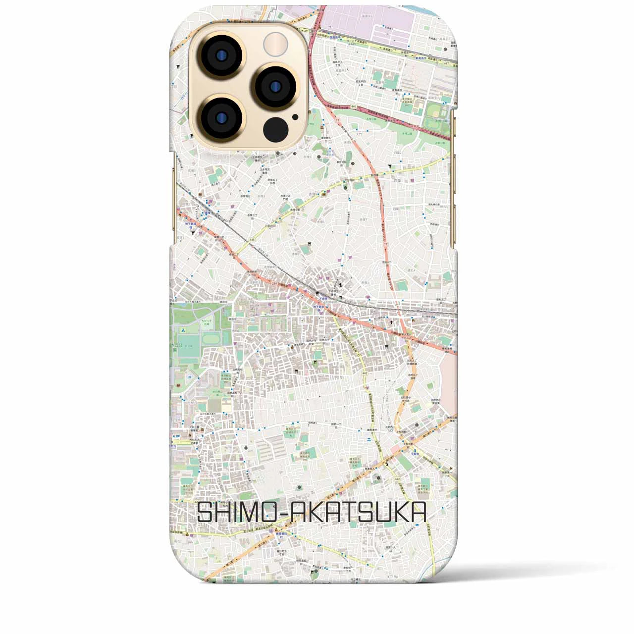 【下赤塚(東京都)】地図柄iPhoneケース(バックカバータイプ)