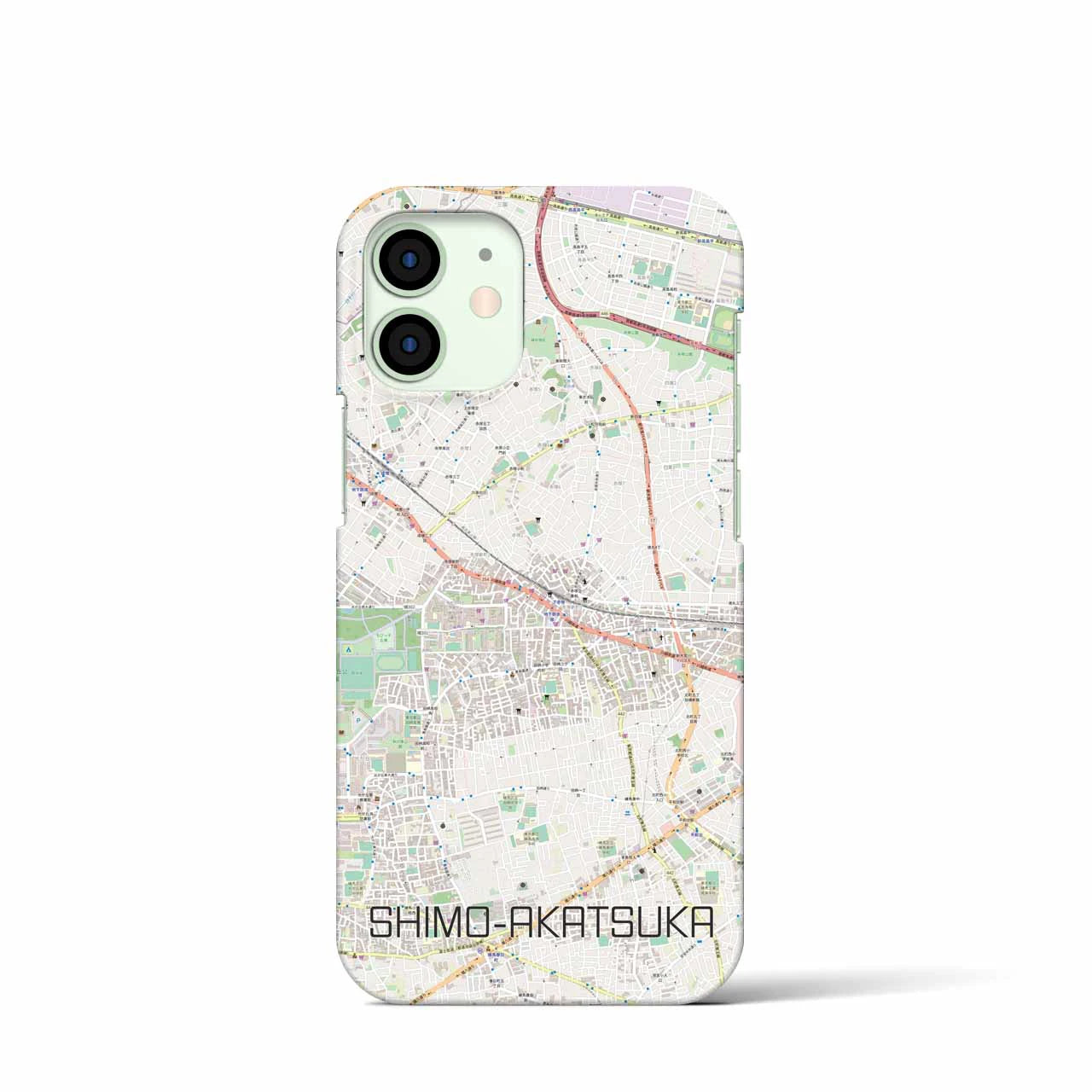 【下赤塚(東京都)】地図柄iPhoneケース(バックカバータイプ)