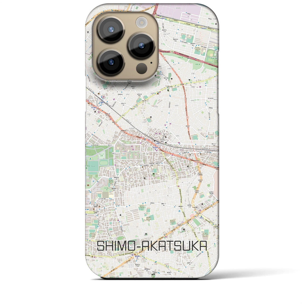 【下赤塚(東京都)】地図柄iPhoneケース(バックカバータイプ)