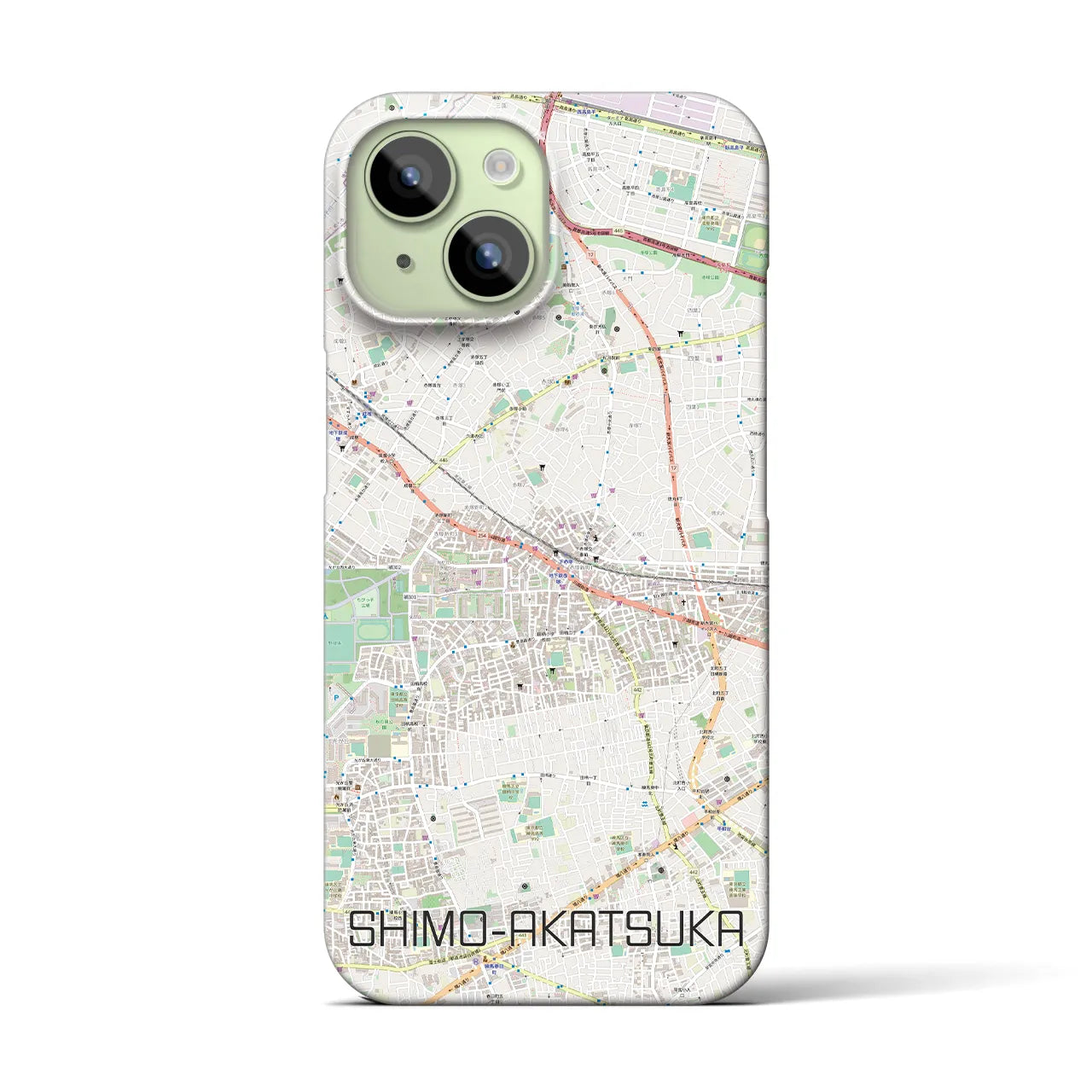 【下赤塚(東京都)】地図柄iPhoneケース(バックカバータイプ)