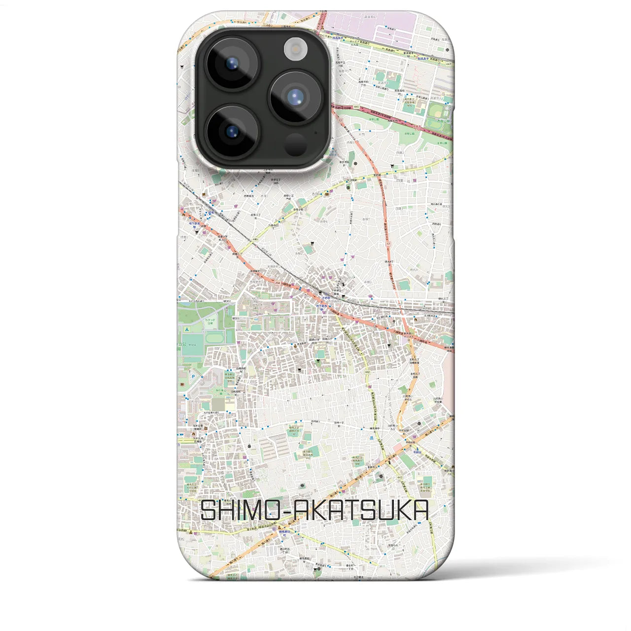 【下赤塚(東京都)】地図柄iPhoneケース(バックカバータイプ)