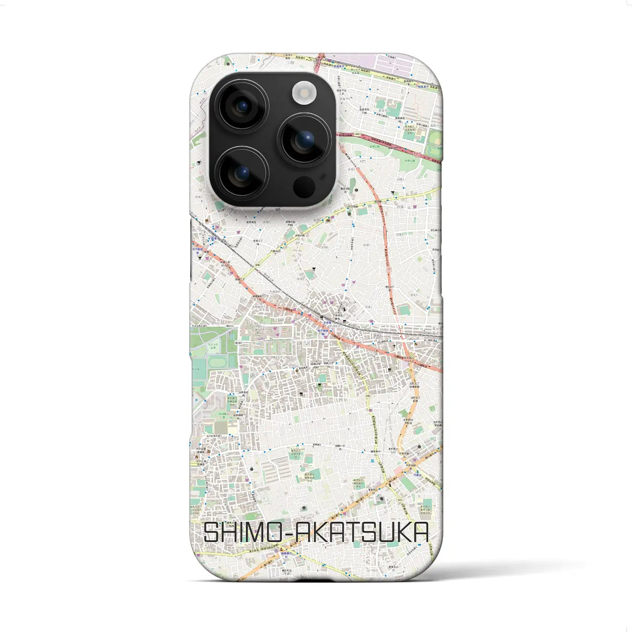 【下赤塚(東京都)】地図柄iPhoneケース(バックカバータイプ)