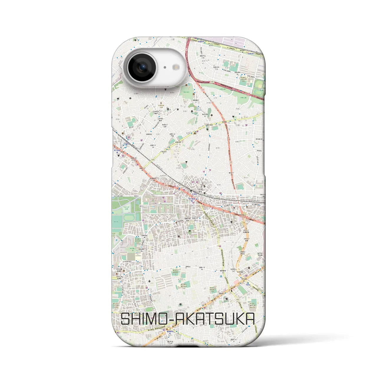 【下赤塚(東京都)】地図柄iPhoneケース(バックカバータイプ)