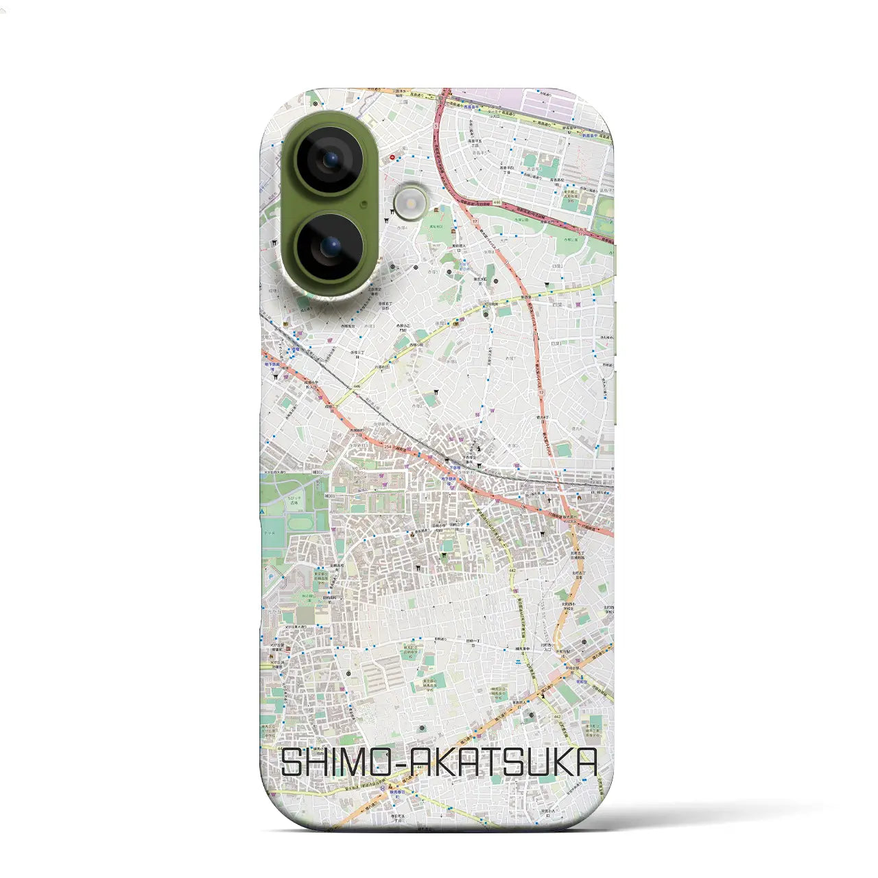 【下赤塚(東京都)】地図柄iPhoneケース(バックカバータイプ)ナチュラル・iPhone 17 Pro Max 用