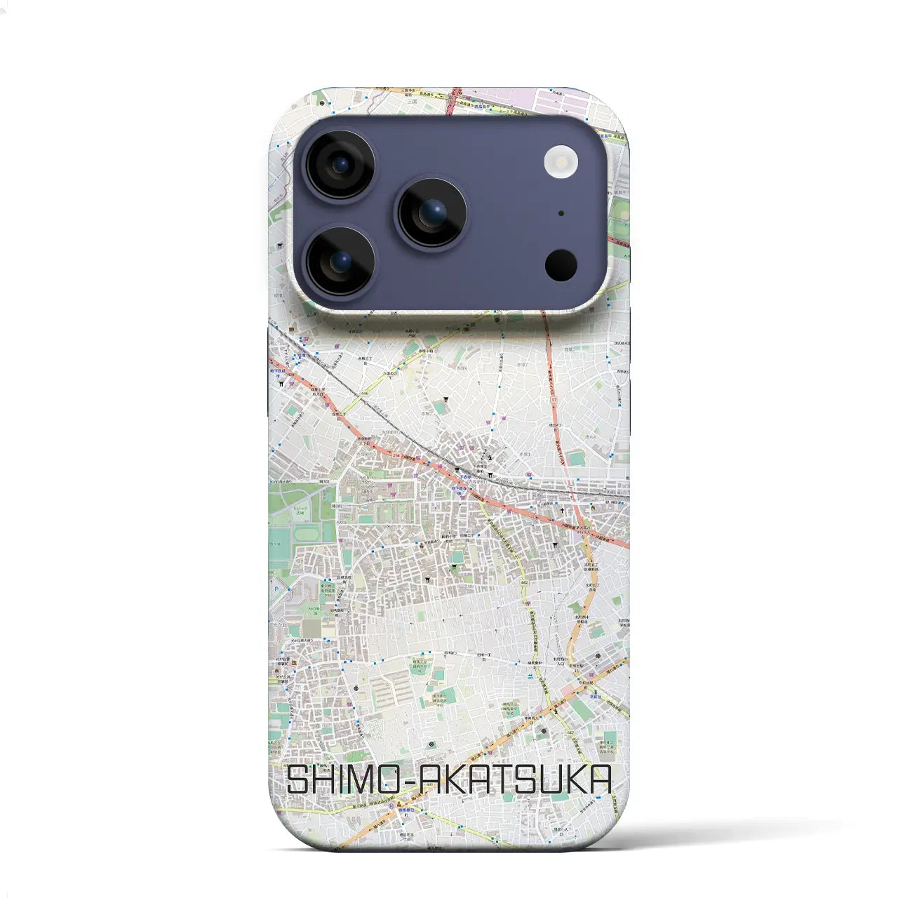 【下赤塚(東京都)】地図柄iPhoneケース(バックカバータイプ)