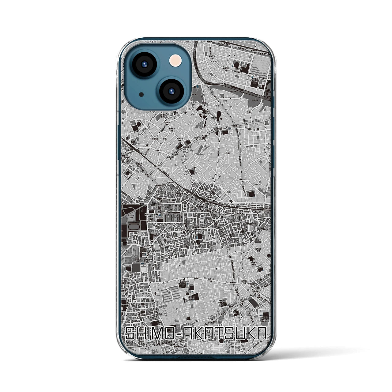 【下赤塚(東京都)】地図柄iPhoneケース(クリアタイプ)