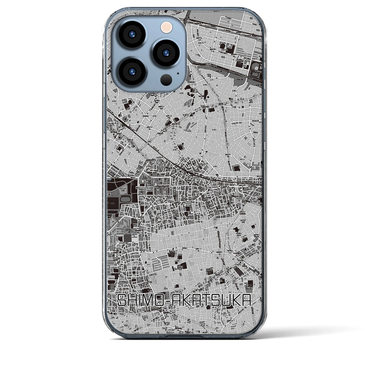 【下赤塚(東京都)】地図柄iPhoneケース(クリアタイプ)