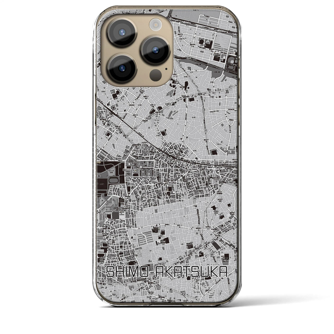 【下赤塚(東京都)】地図柄iPhoneケース(クリアタイプ)