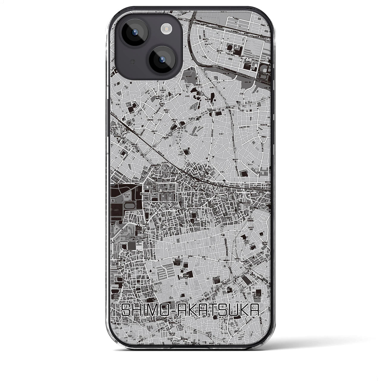 【下赤塚(東京都)】地図柄iPhoneケース(クリアタイプ)