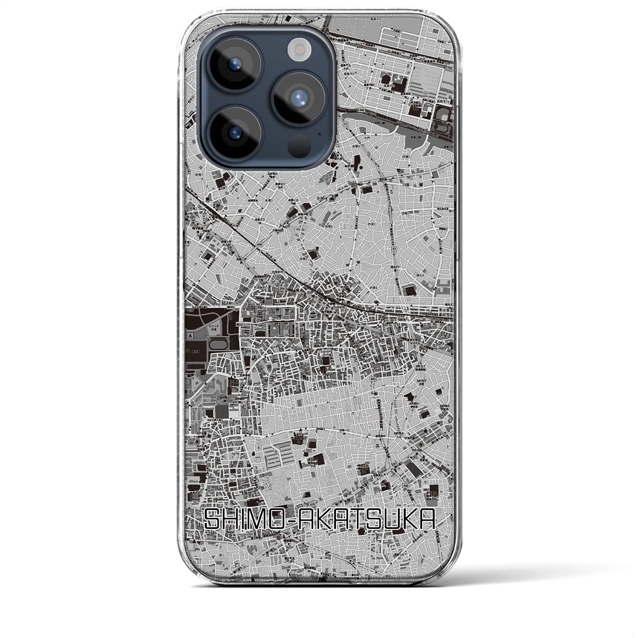 【下赤塚(東京都)】地図柄iPhoneケース(クリアタイプ)