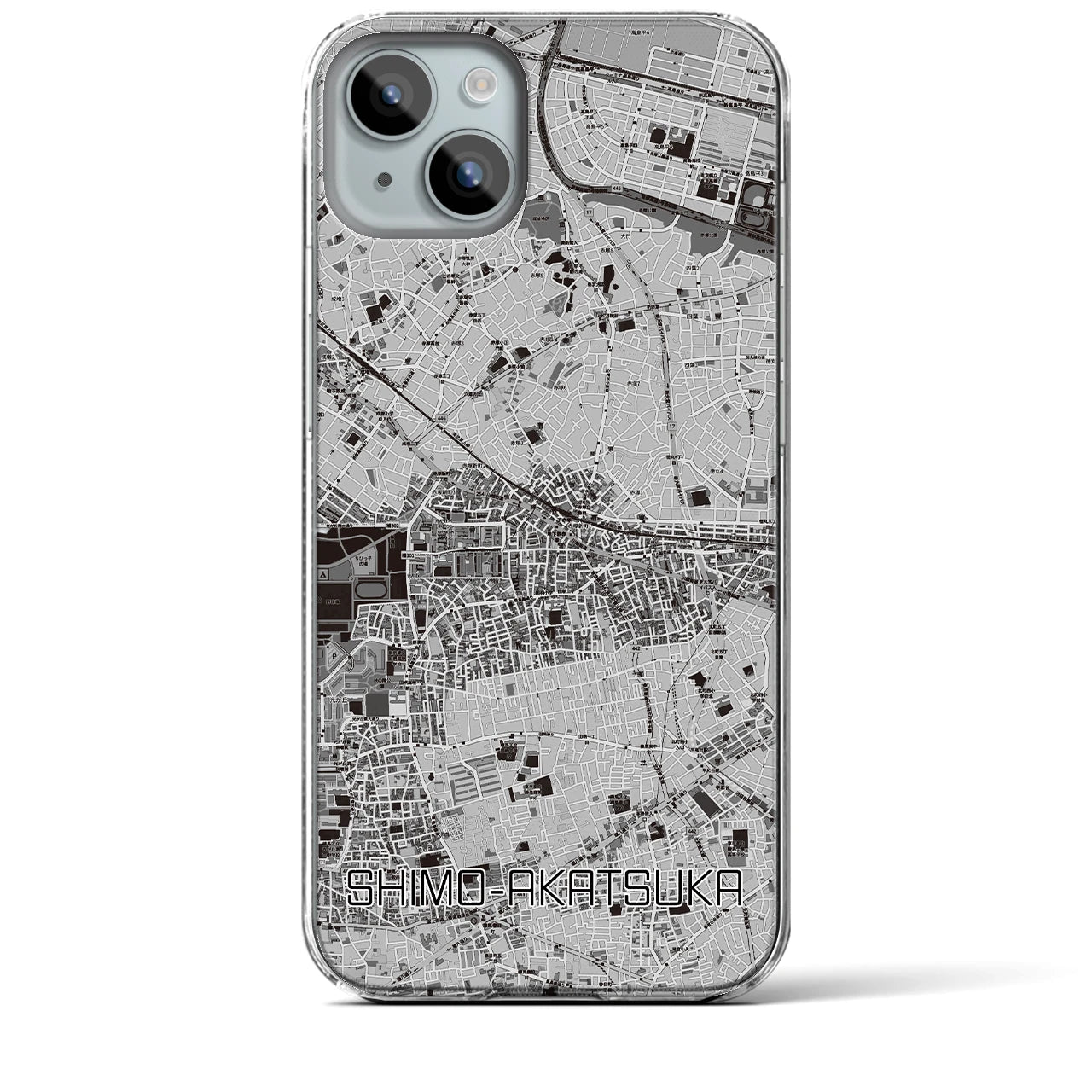 【下赤塚(東京都)】地図柄iPhoneケース(クリアタイプ)
