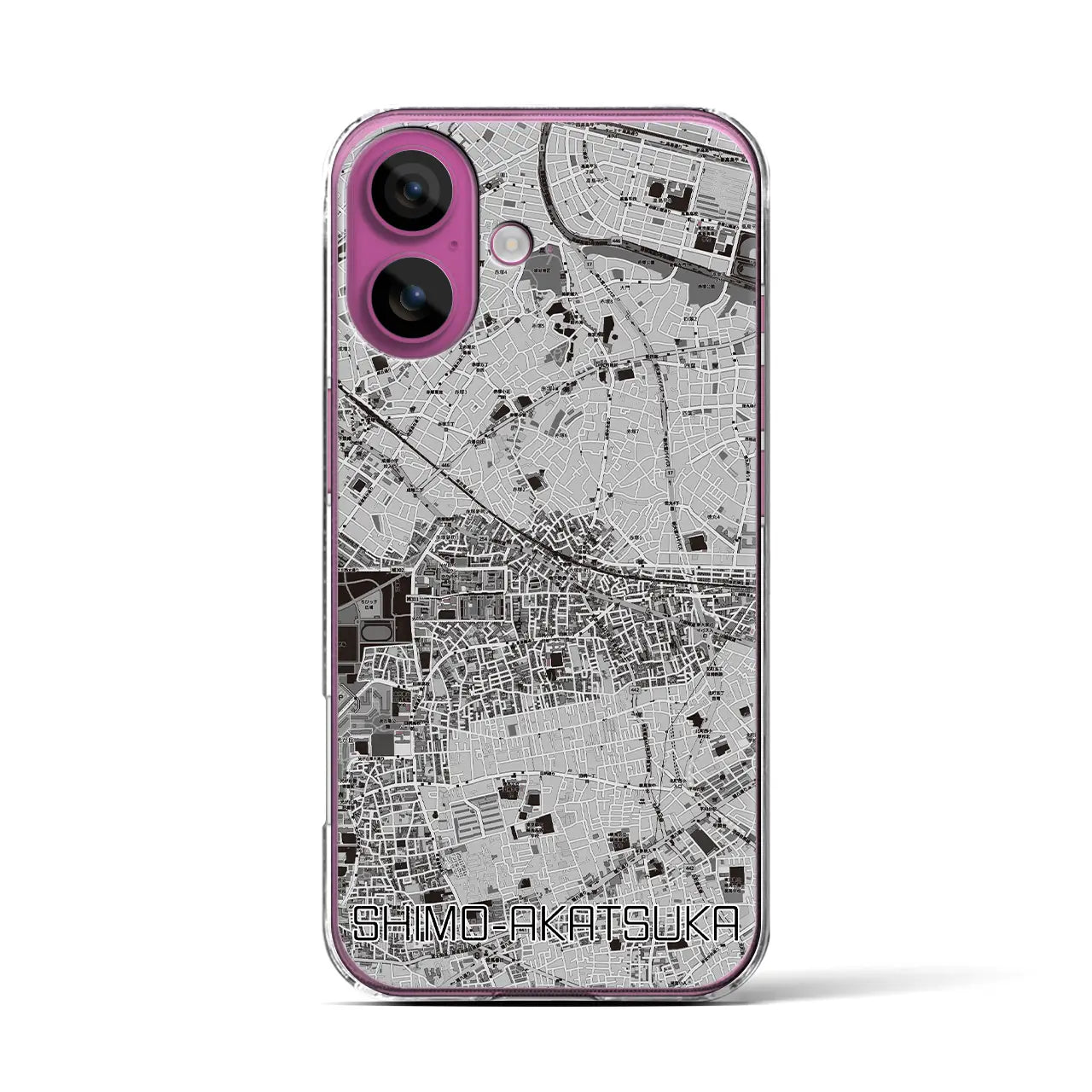 【下赤塚(東京都)】地図柄iPhoneケース(クリアタイプ)