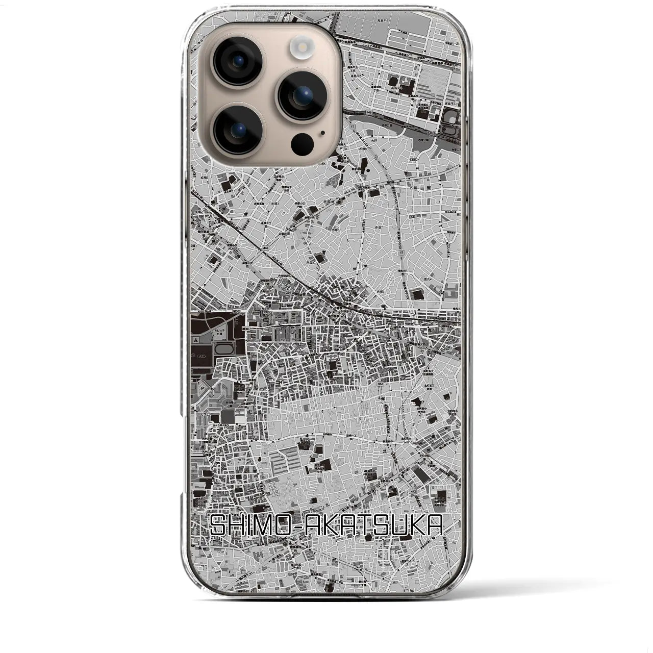 【下赤塚(東京都)】地図柄iPhoneケース(クリアタイプ)