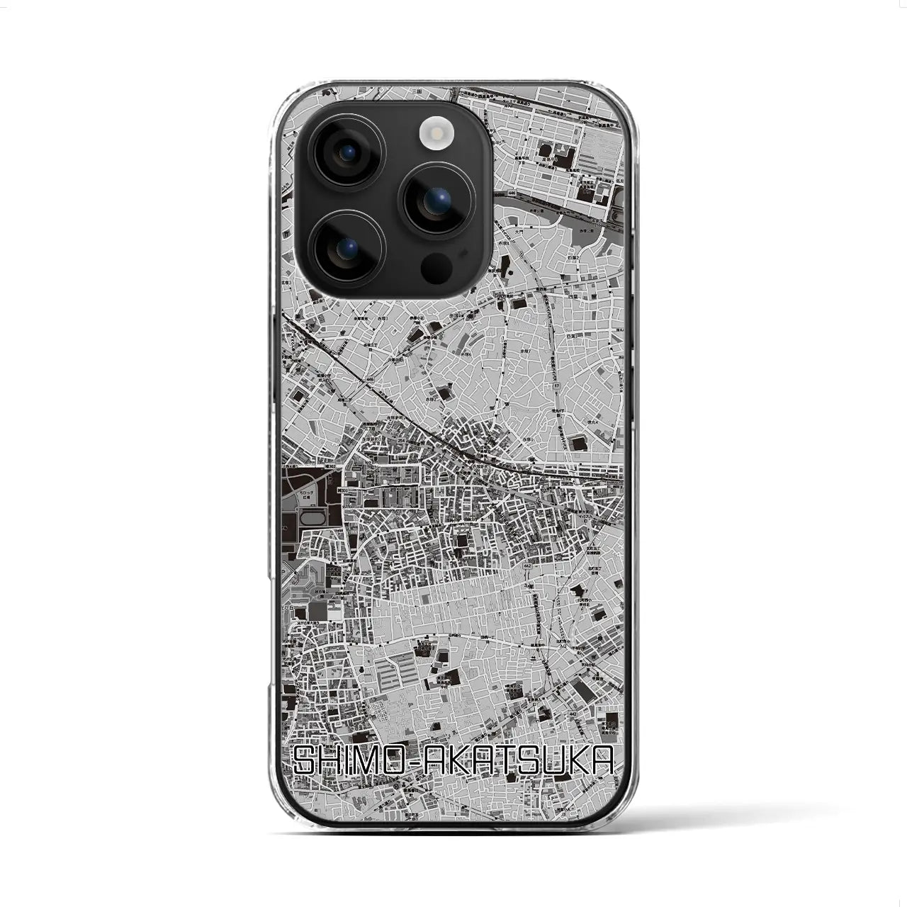 【下赤塚(東京都)】地図柄iPhoneケース(クリアタイプ)
