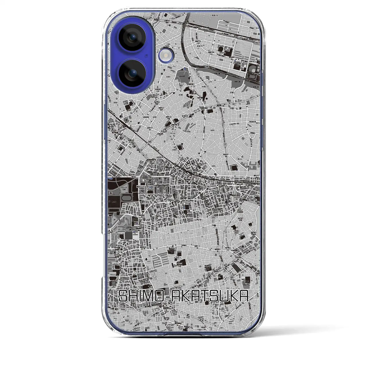【下赤塚(東京都)】地図柄iPhoneケース(クリアタイプ)