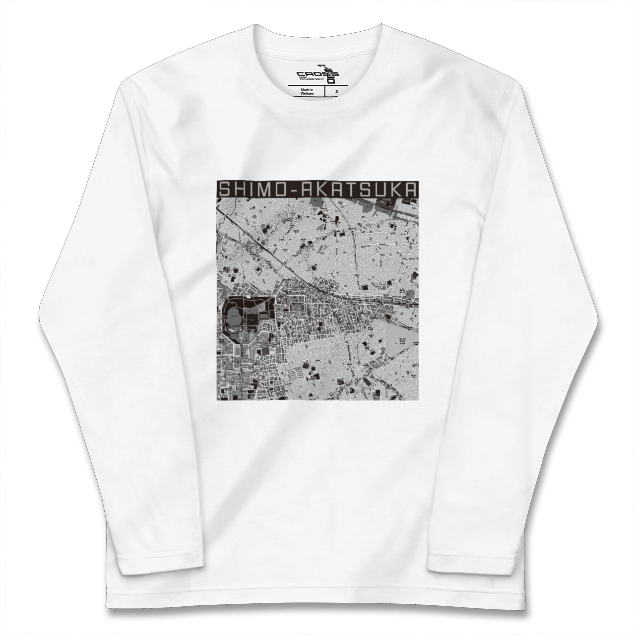 【下赤塚(東京都)】地図柄ロングスリーブTシャツ