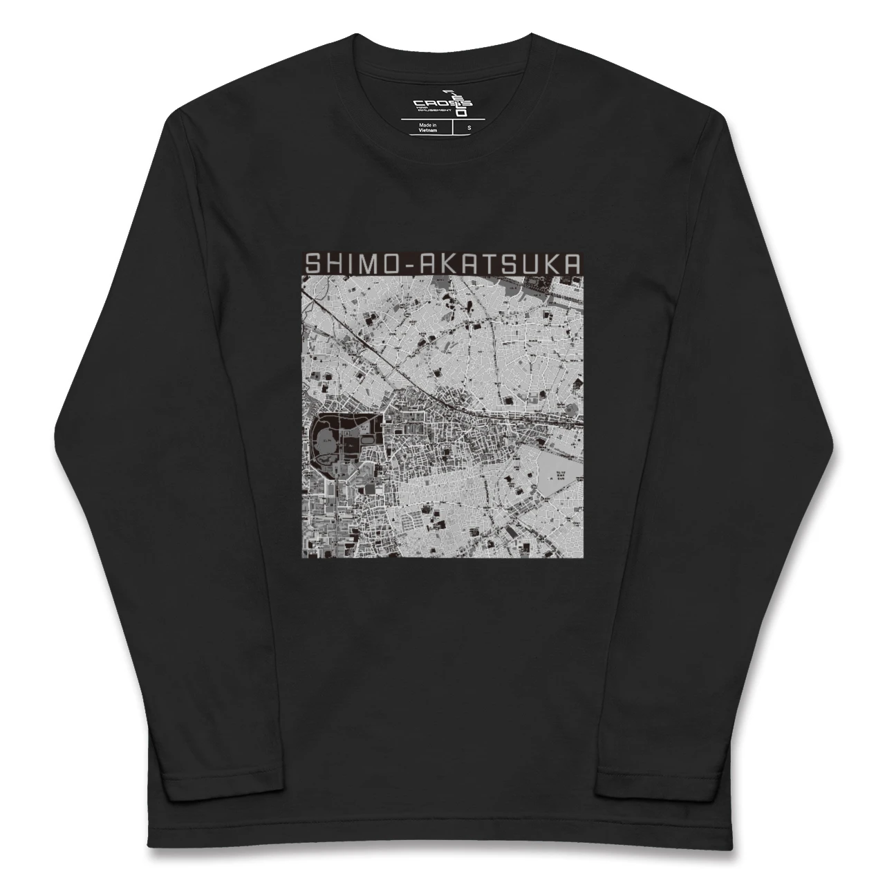 【下赤塚(東京都)】地図柄ロングスリーブTシャツ