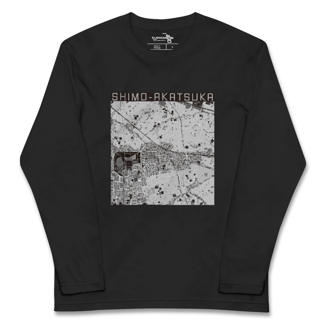 【下赤塚(東京都)】地図柄ロングスリーブTシャツ