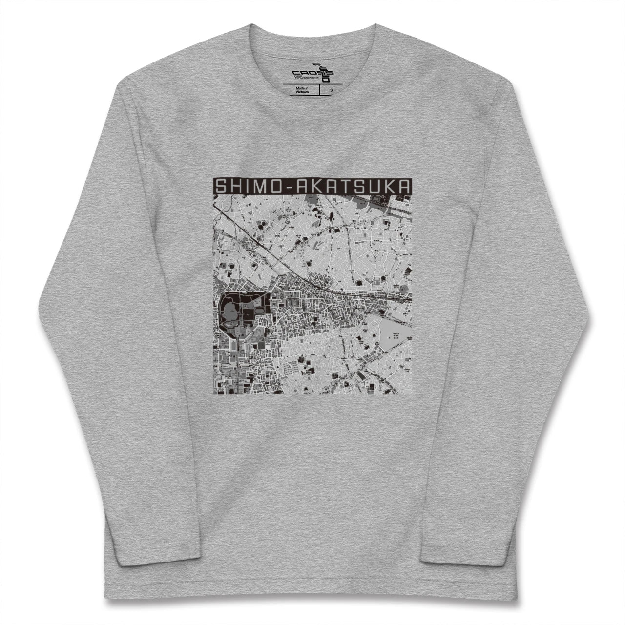 【下赤塚(東京都)】地図柄ロングスリーブTシャツ