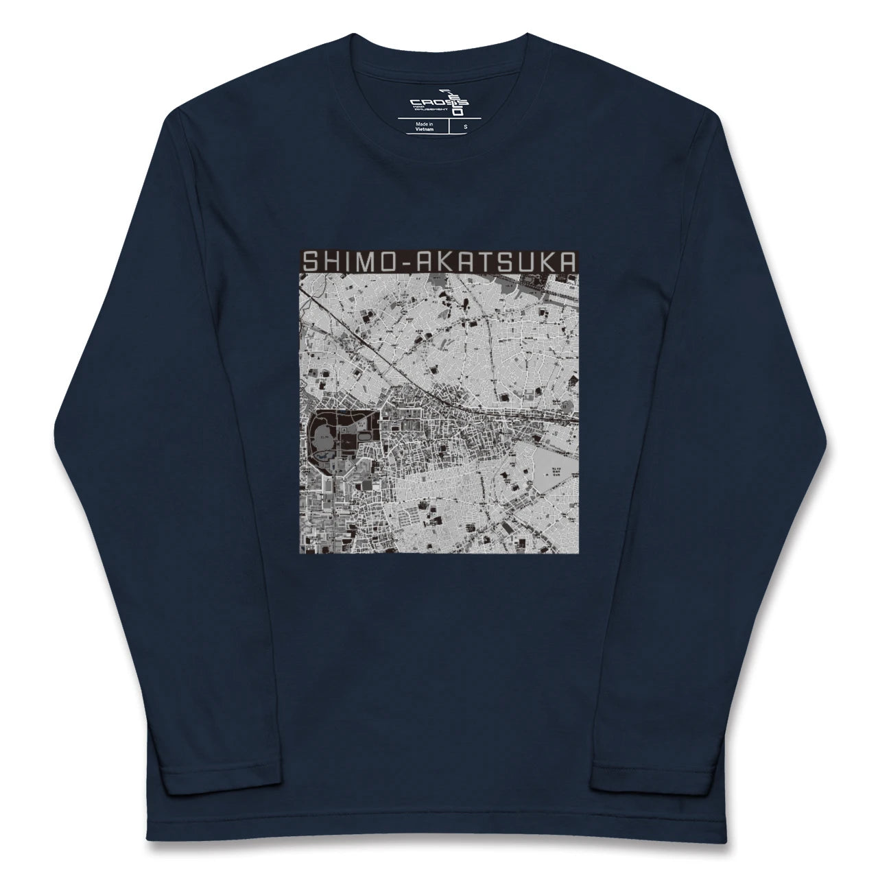 【下赤塚(東京都)】地図柄ロングスリーブTシャツ