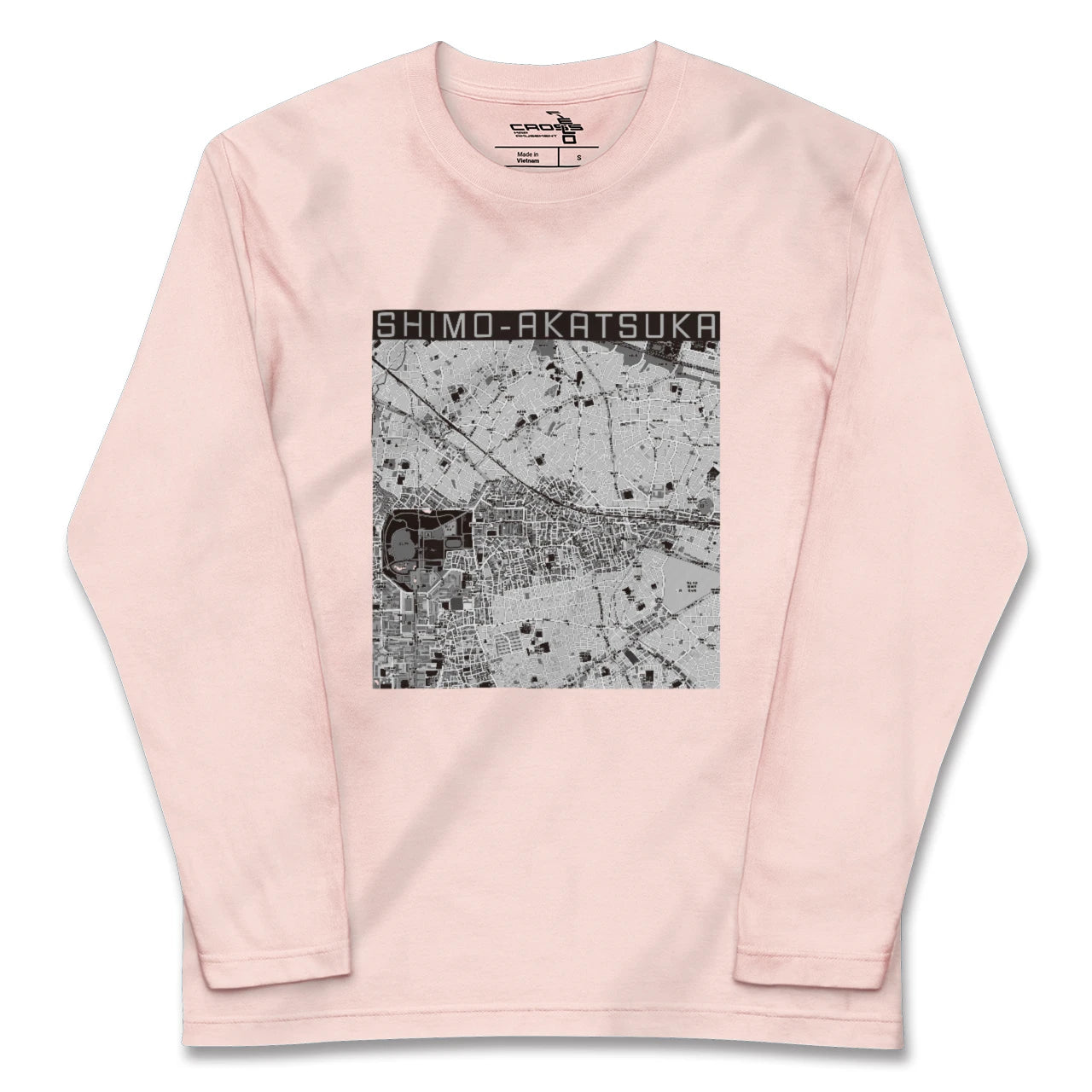 【下赤塚(東京都)】地図柄ロングスリーブTシャツ