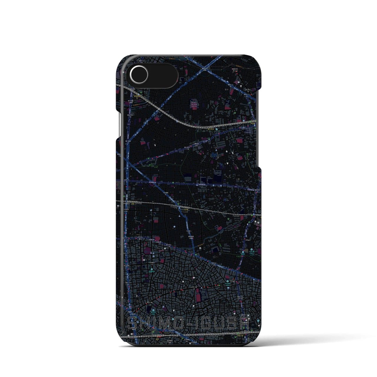 【下井草(東京都)】地図柄iPhoneケース(バックカバータイプ)