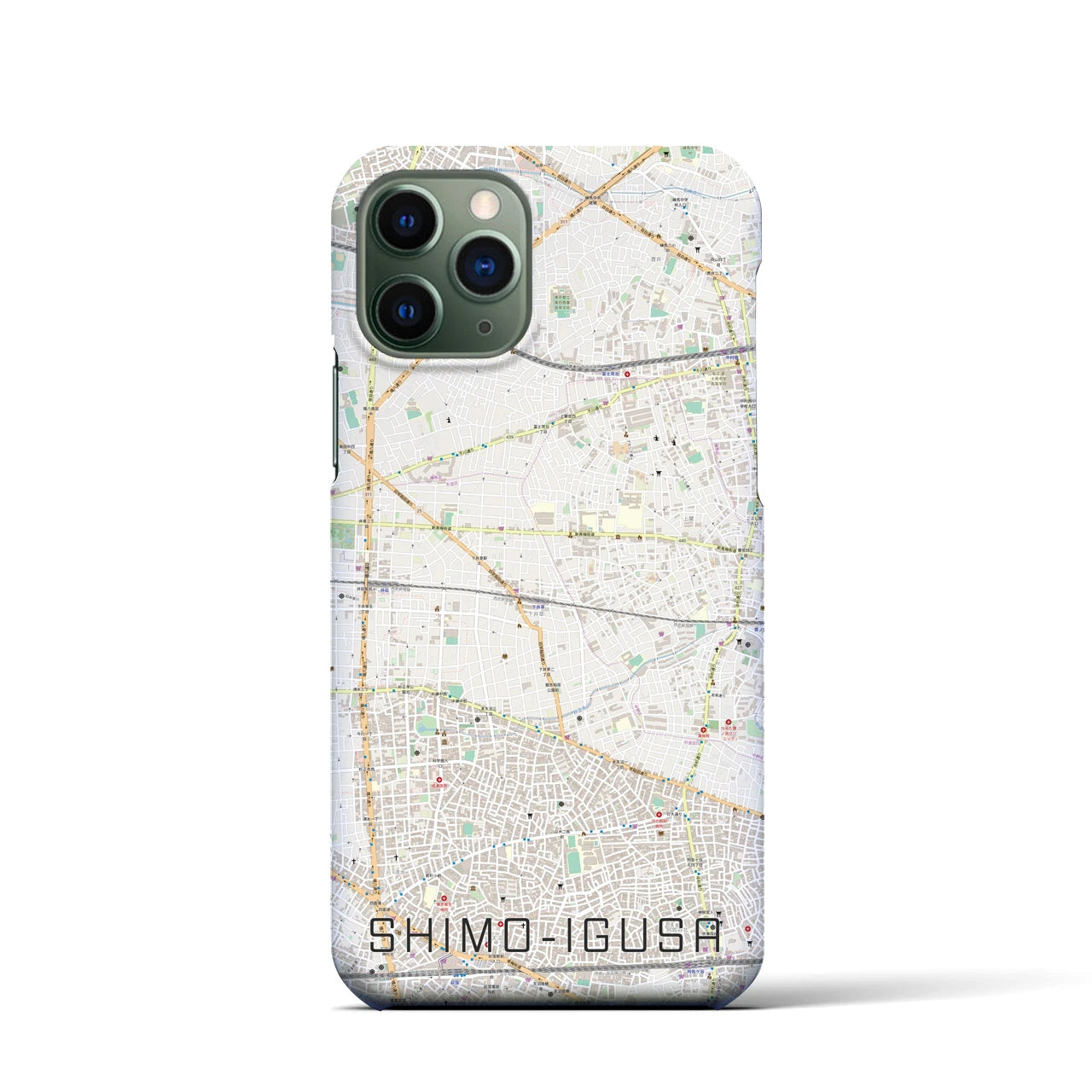 【下井草(東京都)】地図柄iPhoneケース(バックカバータイプ)