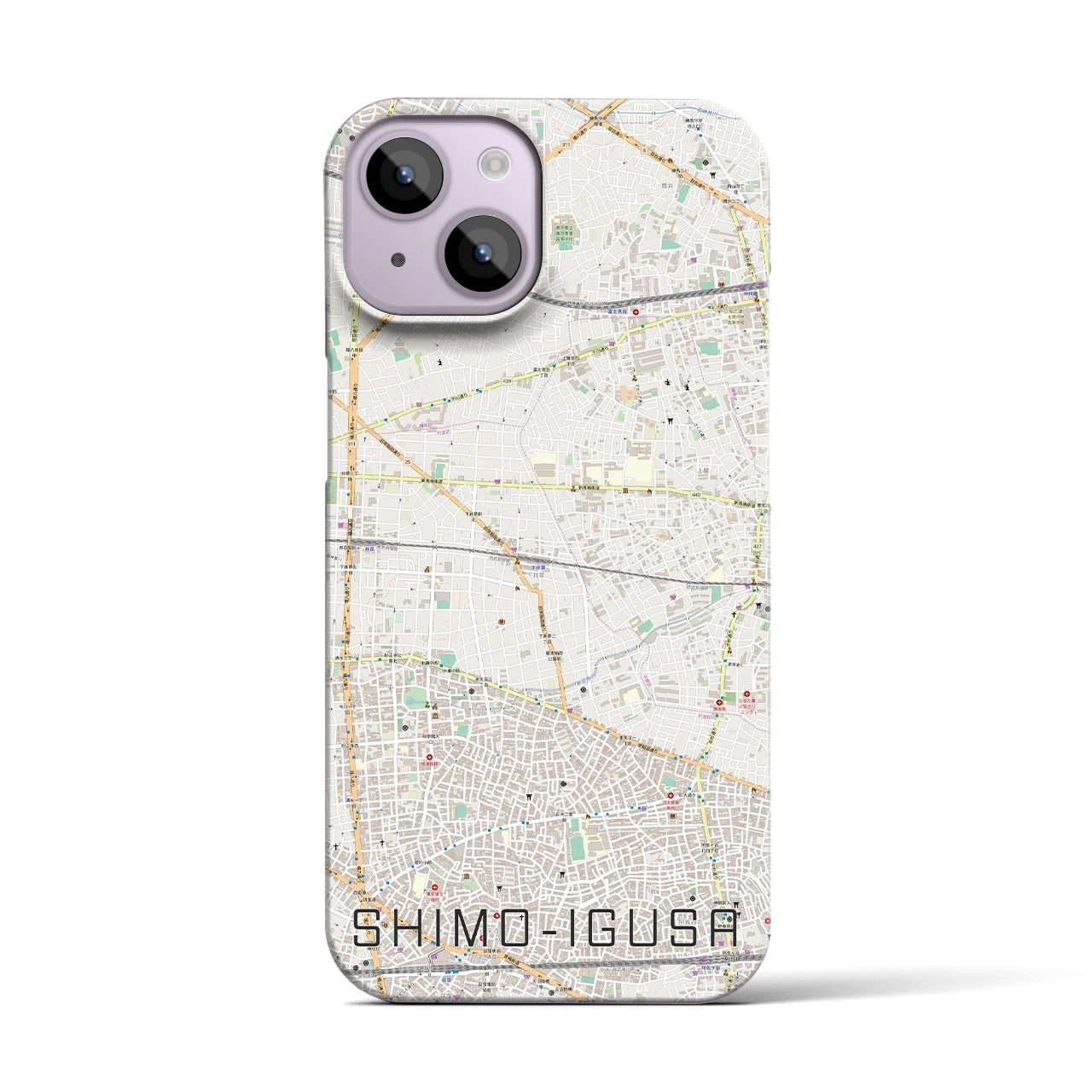 【下井草(東京都)】地図柄iPhoneケース(バックカバータイプ)