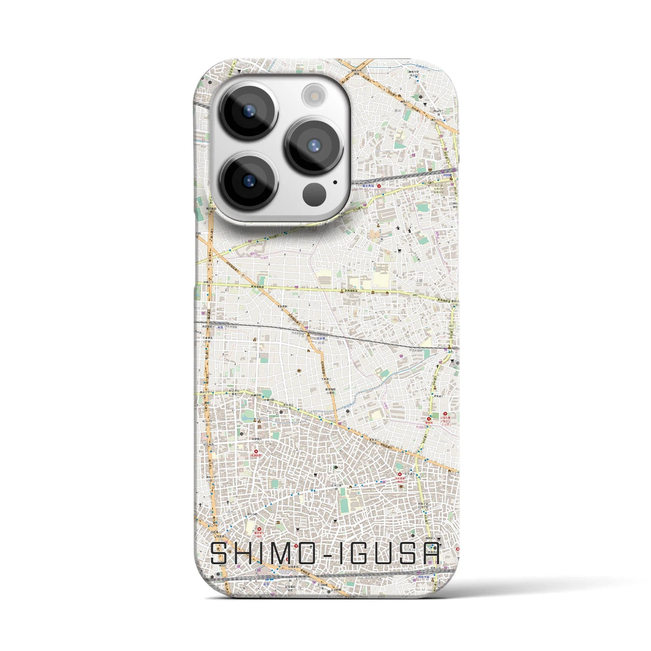 【下井草(東京都)】地図柄iPhoneケース(バックカバータイプ)