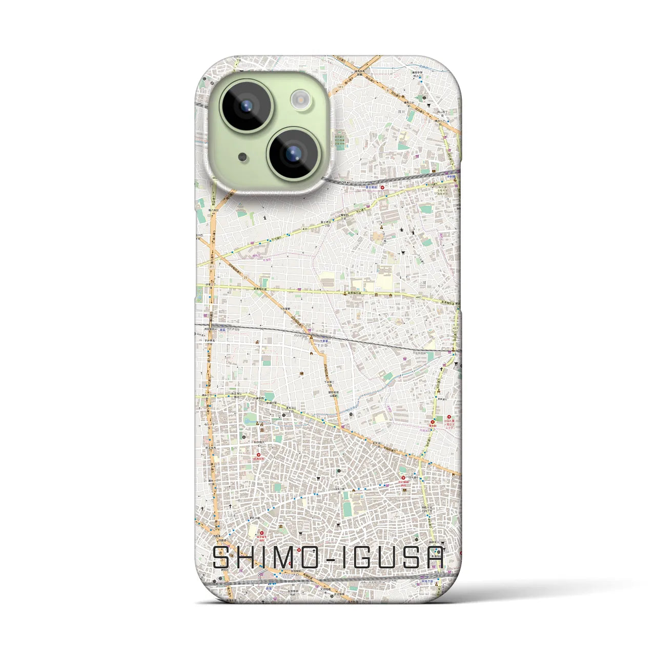 【下井草(東京都)】地図柄iPhoneケース(バックカバータイプ)