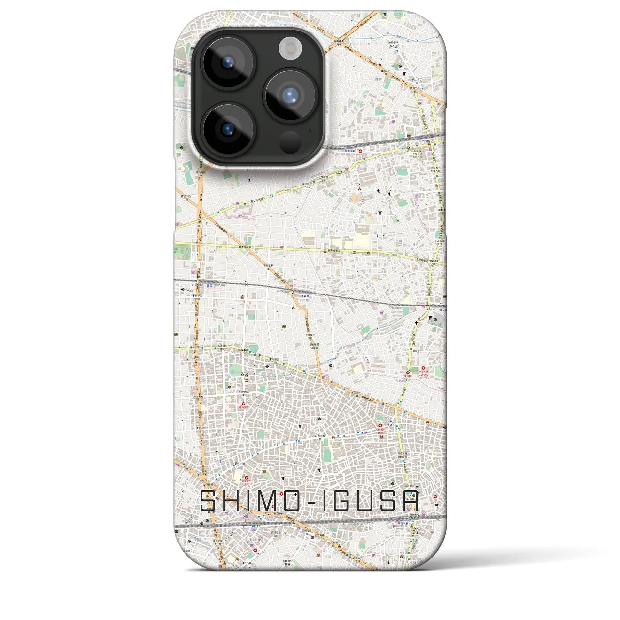 【下井草(東京都)】地図柄iPhoneケース(バックカバータイプ)