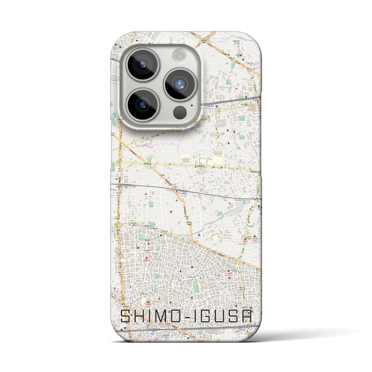 【下井草(東京都)】地図柄iPhoneケース(バックカバータイプ)