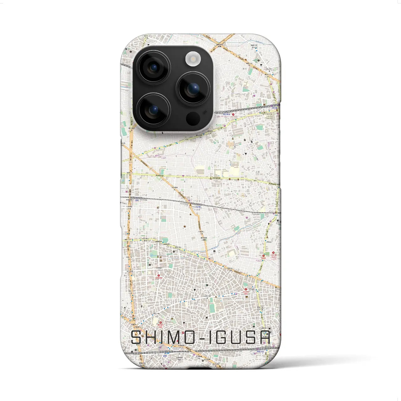 【下井草(東京都)】地図柄iPhoneケース(バックカバータイプ)