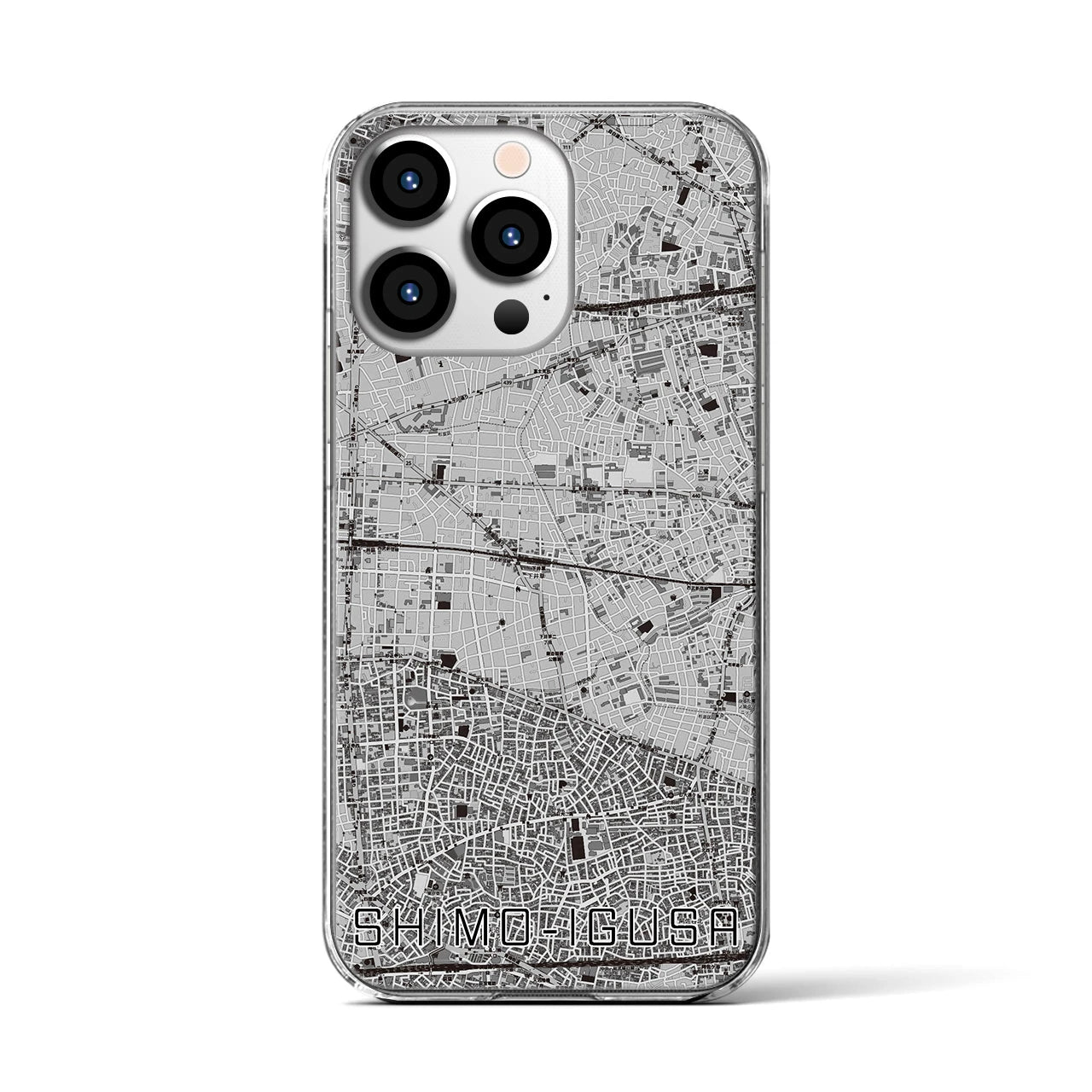 【下井草(東京都)】地図柄iPhoneケース(クリアタイプ)