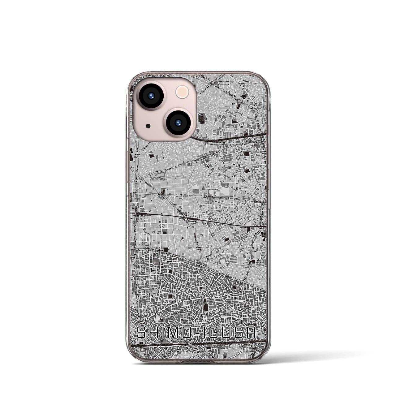 【下井草(東京都)】地図柄iPhoneケース(クリアタイプ)